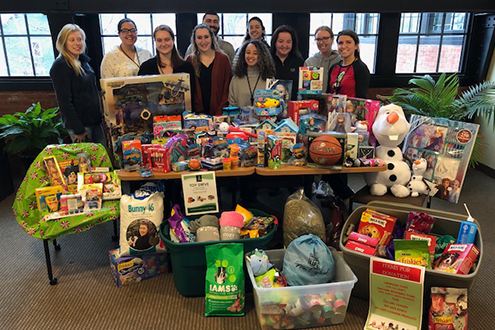 Collecting Donations for the Rhode Island Hospital Toy Drive and the Providence Animal Rescue League 2019