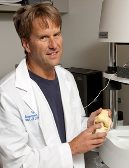 Braden Fleming, PhD in lab