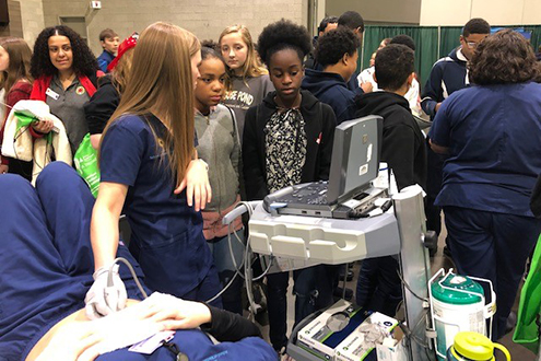 Junior Achievement Career Fair at the Dunkin' Donuts Convention Center in November 2019