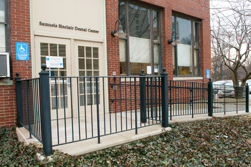The Samuels Sinclair Dental Center is on the grounds of Rhode Island Hospital.