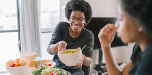 Women eating healthy