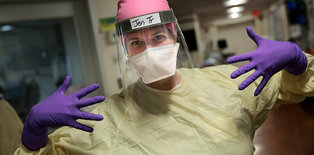 COVID Nurse in Full PPE