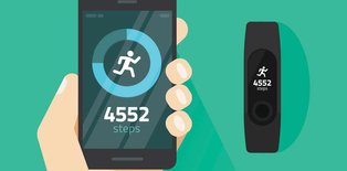 Fitness tracker counting steps