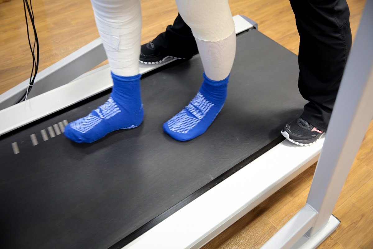 Treadmills are an important piece of rehabilitative equipment at Vanderbilt Rehabilitation Center
