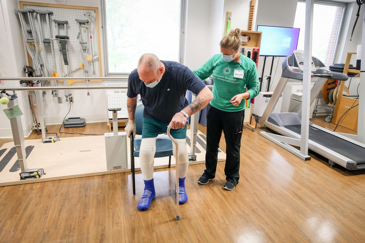 Rehabilitative services using exercise equipment at Vanderbilt Rehabilitation Center
